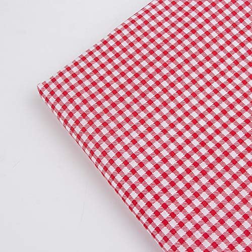 Cotton Fabric DIY Making Supplies Quilting Patchwork Fabric Fat Quarter Bundles DIY for Quilting Cotton Patchwork Cushions (Red, 20" x 20")