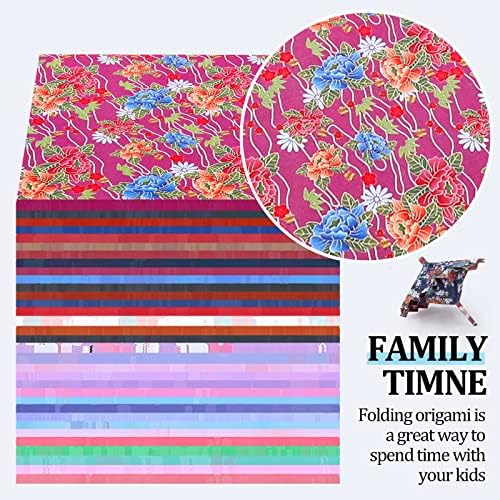 Lincia 480 Pieces Origami Paper Kit Japanese Washi 6 Inch Square Double Sided Sheet 32 Vivid Colors Sakura Cherry Flowers Colors for Hand Crafts Project Creativity Scrapbook Paper Beginner