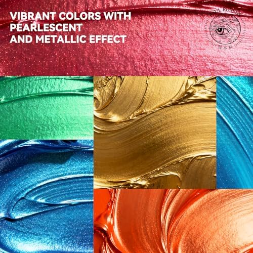 Paul Rubens Metallic Oil Paint Set,9 Colors*60 ml Large Professional Tubes | Oil Based Paint for Canvas Paint, High Saturation and Consistency, Oil Paints Supplies for Artists, Students, Beginners