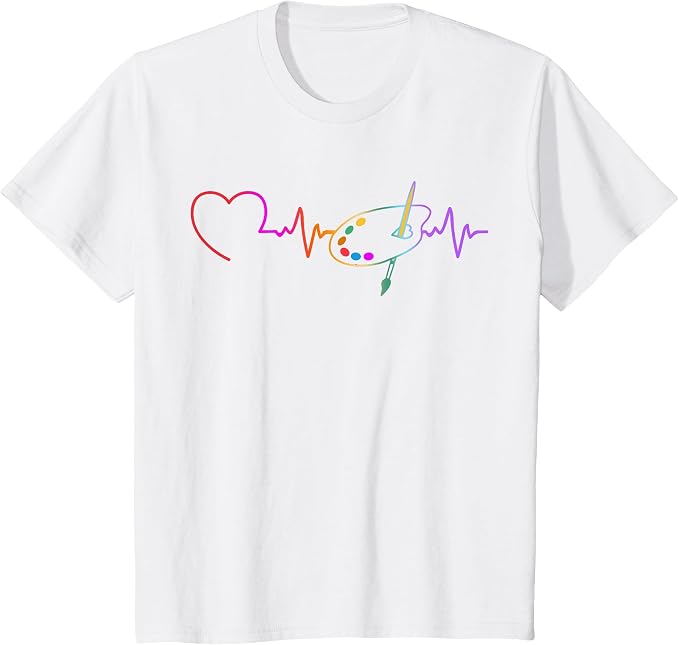 Funny Paint Palette Brush Artist Painter Art Teacher Men Kid T-Shirt