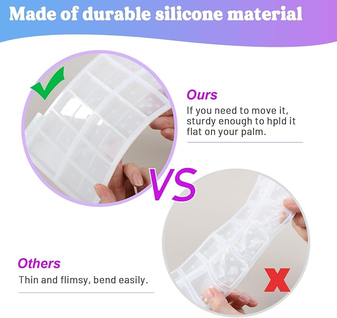 LET'S RESIN Resin Molds, Double 6 Domino Epoxy Mold Standard Size, Glossy Molds for Resin Casting, Silicone Molds for Epoxy Resin, UV Resina,Shiny & No Scratches & Durable