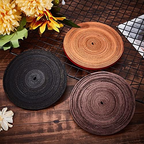 GORGECRAFT 5.5Yds 5mm Flat Genuine Leather Cord String Natural Leather Craft Lace Strips Full Grain Cowhide Braiding Cord Roll for Jewelry Making DIY Braided Bracelets Keychains(Brown)