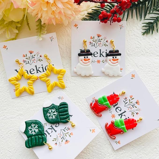 Holiday Theme Polymer Clay Cutters Set – Molds, Clay Cutters for Polymer Clay, Clay Earring Tools