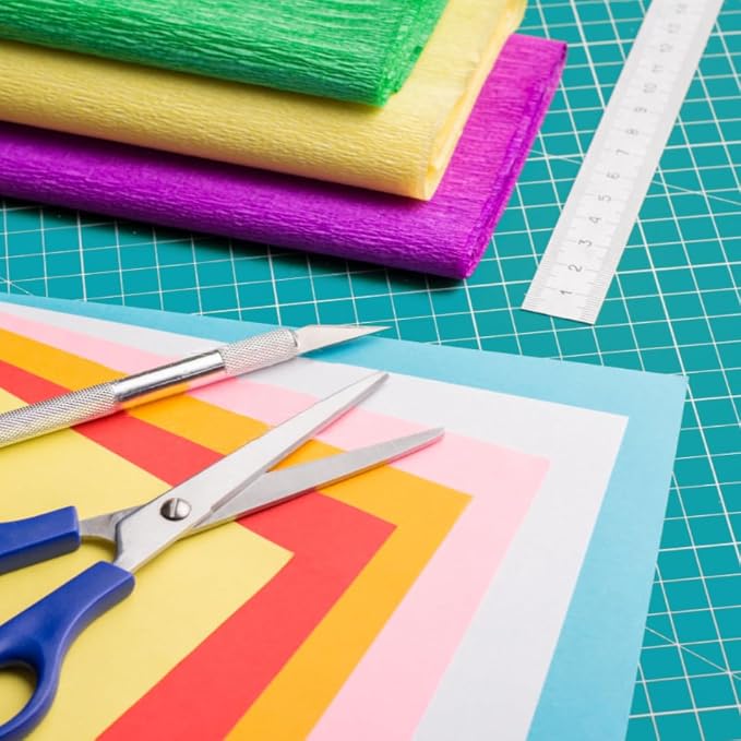24"x36" Self Healing Cutting Mat, Sewing Mat for Crafts, Double Sided 5-Ply Table Cutting Board for Fabric Quilting Leather Modeling Hobby Project, Turquoise