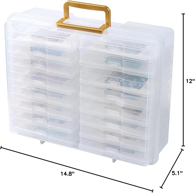 novelinks Photo Storage Box and 16 Inner 4" x 6" Photo Storage Containers