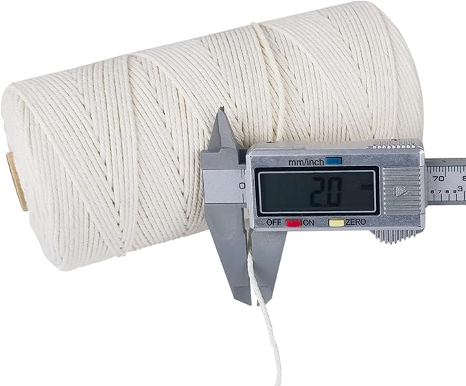 PerkHomy Cotton Butchers Twine String 1100 Feet 2mm Twine for Cooking Food Safe Crafts Bakers Kitchen Butcher Meat Turkey Sausage Roasting Gift Wrapping Gardening Crocheting Knitting