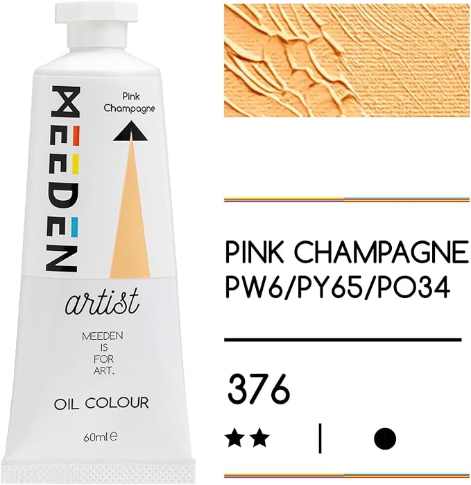 MEEDEN Artist Grade Oil Paint: Pink Champagne - 60ml/2oz Tube | Professional Art Paints and Supplies for Canvas Painting