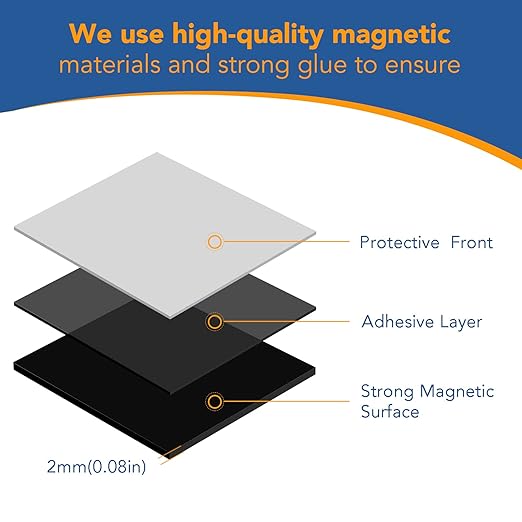 DIYMAG Magnets with Adhesive Backing, 150P Flexible Square Magnetic Dots