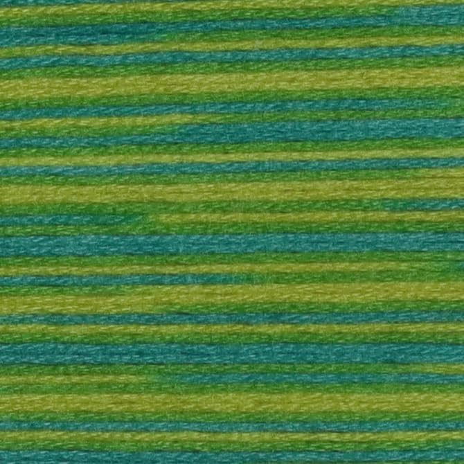KCS Big skeins of 25 Meters Size 25 Color Variegated Cross Stitch Stranded Threads,6 skeins,4050