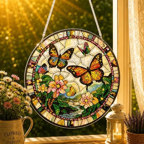 Butterfly Diamond Art Window Suncatchers, Special Diamond Painting Hanging