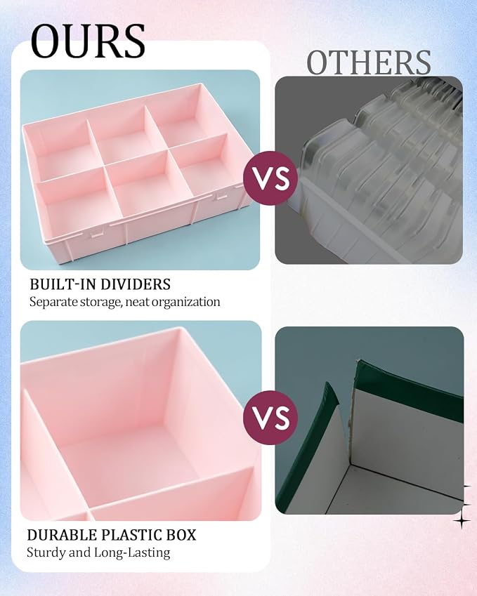 Diamond Art Trays with Lids, 60PCS Diamond Painting Storage, Pink | 60PCS Diamond Painting Trays with Lids, Diamond Painting Accessories for Diamond Art Beads, Pink Plastic Box (2 Packs)