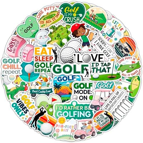 100Pcs Funny Golf Stickers for Water Bottle, Cart, Laptop - Funny Golf Gifts, Party Supplies & Decoration - Golfing Stickers and Decals - Gift for Women & Men