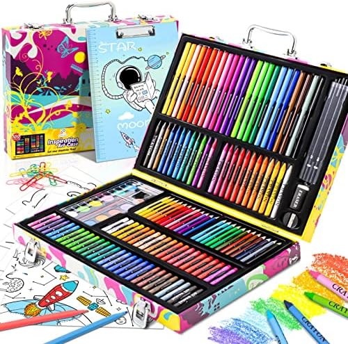 Art Supplies, 180 Pack Art Drawing Coloring Kit for Kids Girls Boys Teens