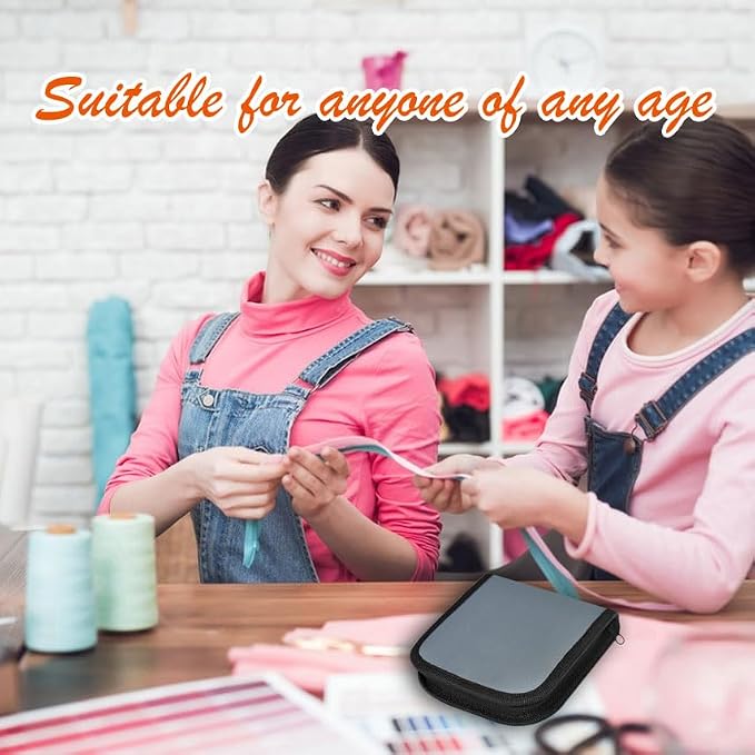 Sewing Kit Gifts for Grandma, Mom, Friend, Traveler, Adults, Beginner, Emergency,Sewing Supplies Accessories with Scissors,Sewing Needles Thimble, Thread,Tape Measure etc (Lt Pewter Gray, S)