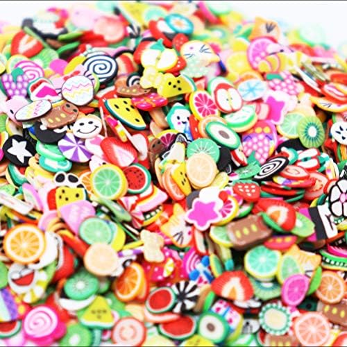 2000 Pcs Fruit Polymer Slices for Slime Nail Art Charms DIY Crafts