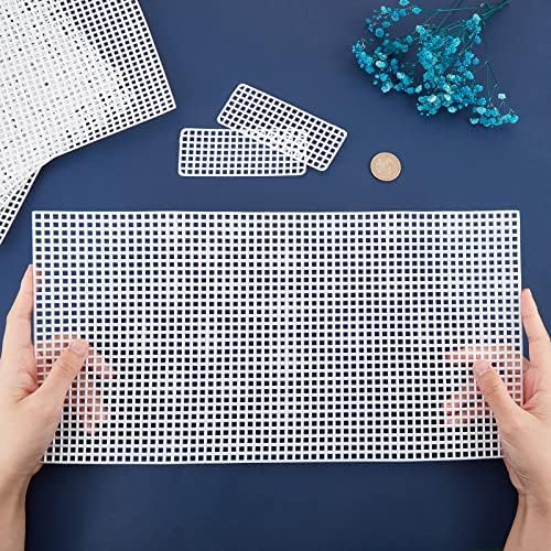 CHGCRAFT 10pcs 2 Sizes Plastic Mesh Canvas Bag Sheets Plastic Net Cover DIY Crafting Handbag Accessories Acrylic Yarn Crafting Knit and Crochet Projects for Purse Making Supplies