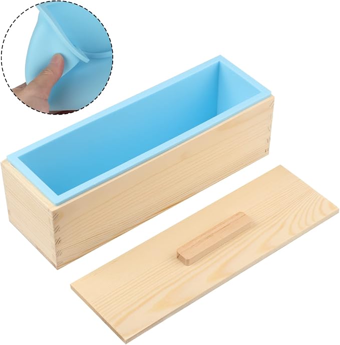 3 PCS Soap Loaf moldss, 42 oz Soap moldss for Soap Making with Wooden Boxes, Set of 3, Soap Bar Box Can Be Used for Homemade Soap Produce, Soap Making, Ideal Size and Large Capacity