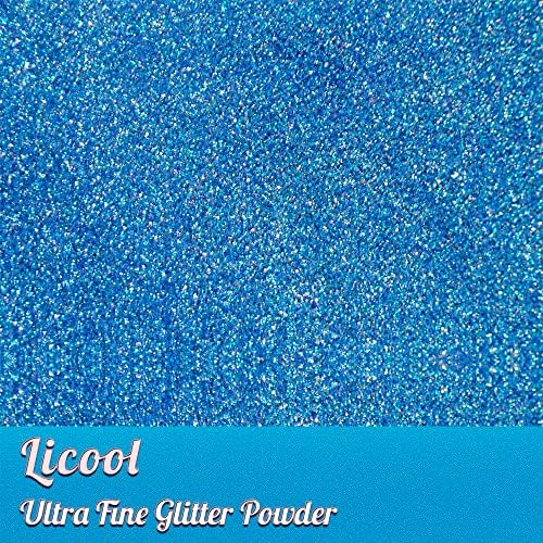 100g/3.5oz Pack Iridescent Rainbow Fine Glitter for DIY Craft, Epoxy Resin, Tumblers, Festival Decoration, Makeup, Body, Eye, Nail Art (Iridescent Magic Blue)