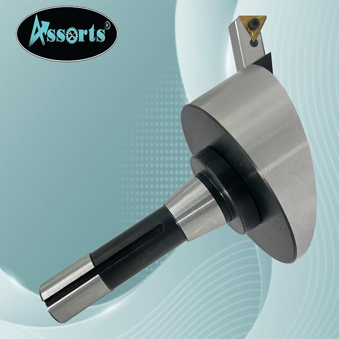 Large head size 4" Inch/ 100 mm diameter Fly cutter with Carbide Indexable tip facing tool (R8 Shank (7/16 UNF Drawbar))