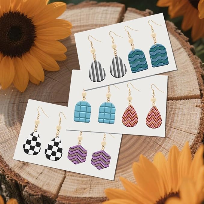 ORIGACH 7 Pcs Stripes Waves Polymer Clay Cutters Set