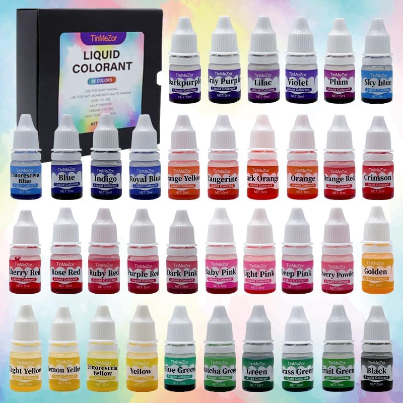 Soap Dye - Food Grade 36 Color,Liquid Kit for Soap Making