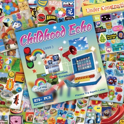 30 Sheets 800+ Pcs Vintage Y2K Stickers Book for Journal Scrapbook Planner