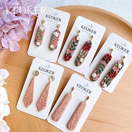 Keoker Clay Cutters, Polymer Clay Cutters, Long Dangle Shape Polymer Clay Cutter Set (5PCS A)