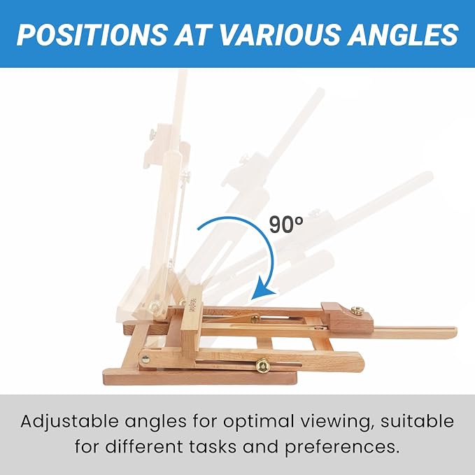 Falling in Art Basic H-Frame Tabletop Easel, Holding Canvas up to 24" High