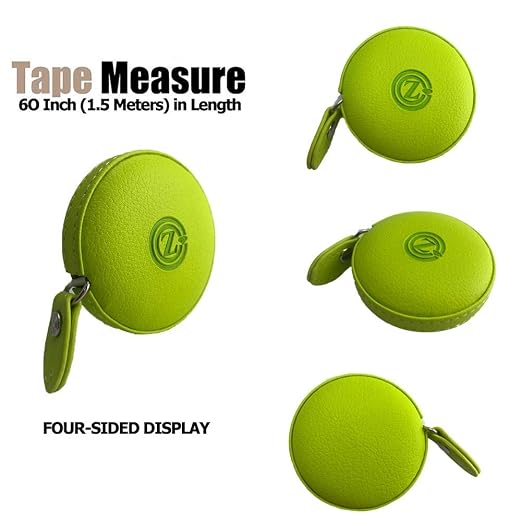 Sewing Tape Measure, Medical Body Cloth Tailor Craft Dieting Measuring Tape, 79 Inch/2 M Dual Sided Retractable Ruler with Push Button Round(1 Pack, Green)