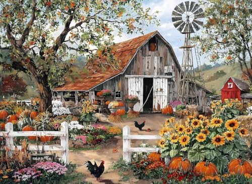 Rural Farm Diamond Art Kits for Adult Diamond Painting Kit for Beginner