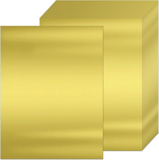25 Sheets Metallic Gold Cardstock Paper Cardstock 8.5 x 11 Shimmer Sheets 250gsm/92lb Heavyweight Scrapbook Paper for Certificates, Invitations, Greeting Cards, Crafts, Graduations
