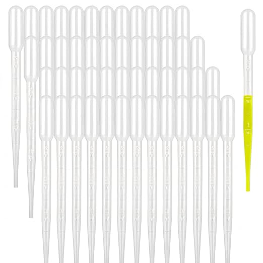 Moveland 500PCS 3ml Disposable Plastic Transfer Pipettes for Oil Lab Art | Food-grade, non-toxic, shatterproof, calibrated for art/resin/paint, oils, lab, aquarium, crafts, perfume, bulk pack