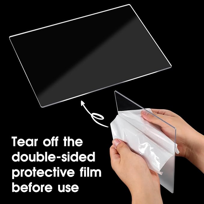 8 Packs Standard Cutting Pads Clear Acrylic Die Cutting Plates, Transparency Cutting Pads for Embossing Crafting, Standard Cutting Pads for Die Cutting Machine(8.7x6.1inches)