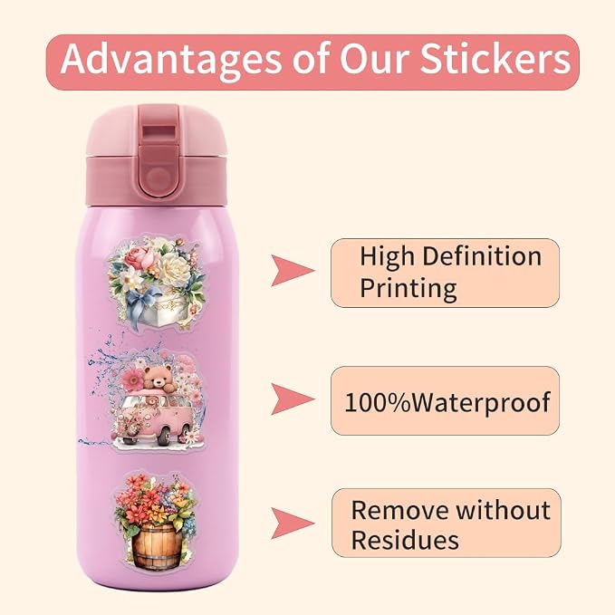 57 PCS Vintage Floral Stickers for Scrapbooking Journaling Junk Journal Scrapbook Supplies - Self-Adhesive Scrapbooking Stickers Supplies Journal Stuffers for Adult Card Making Letters DIY (ff)