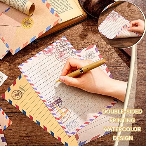 TaoBary 160 Pcs Vintage Airmail Stationery Paper and Envelopes Set