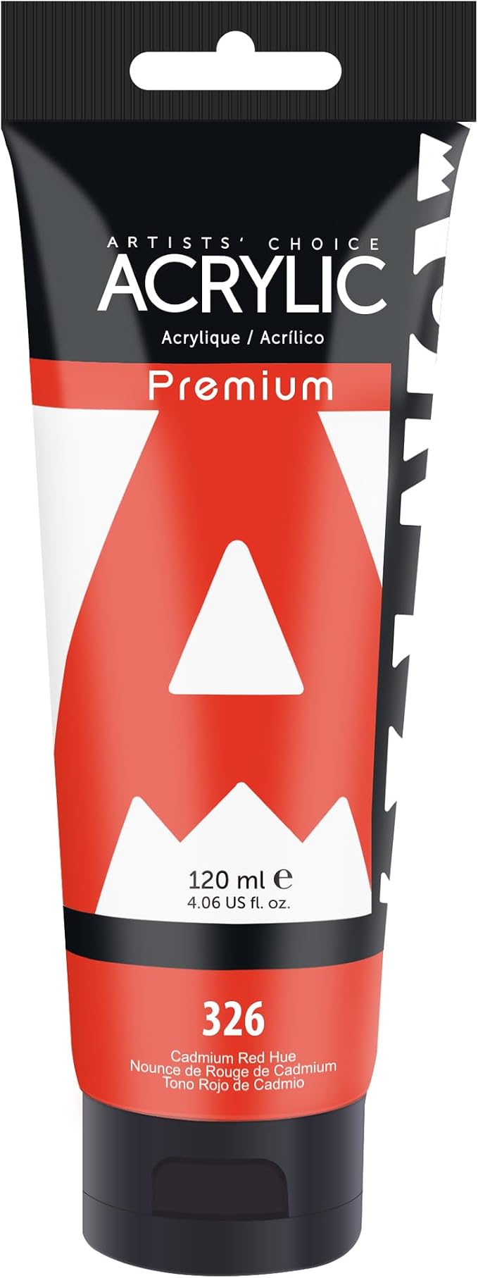 AUREUO Cadmium Red Hue Acrylic Paint, 4 Fl Oz / 120ml Single Tube, Rich Pigment Art Craft Paints for Canvas, Rocks, Wood, Ceramic, Fabric - Art Supplies for Beginners, Professionals, Artists