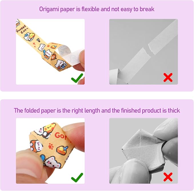 1120 Sheets Origami Star Paper Strips, Kittens & Puppies Cartoon Crafts