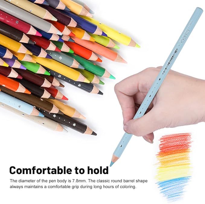 Arrtx 72 Colored Pencils, Soft Core, for Adult Coloring & Drawing