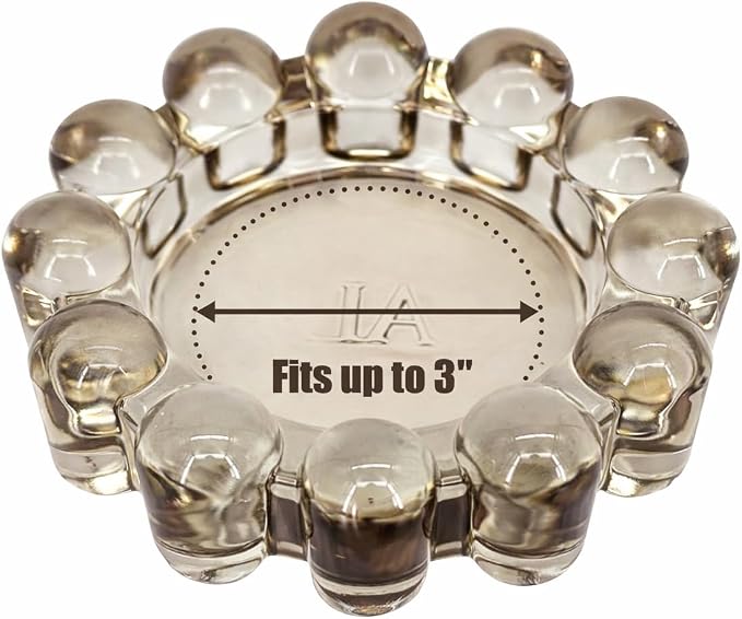 Alice Lane Home Collection Original Amber Glass Small Bubble Candle Dish | Votive and Candle Plate, Diffuser Base, Wax Catcher, Decorative Tray, Jewelry Catchall, Decorative Tabletop Accent
