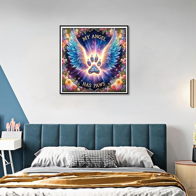 Diamond Art Kits for Adults,Angel Wings Diamond Painting Kits 12x16in