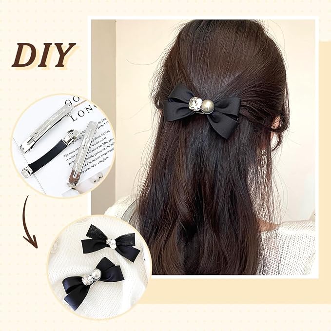 Dizila 20 Pieces 8cm/3" Plain Blank DIY Craft Project Silver Metal French Hair Barrettes with Strong Hold Snap Hair Clips Accessories for Women Girls Teens