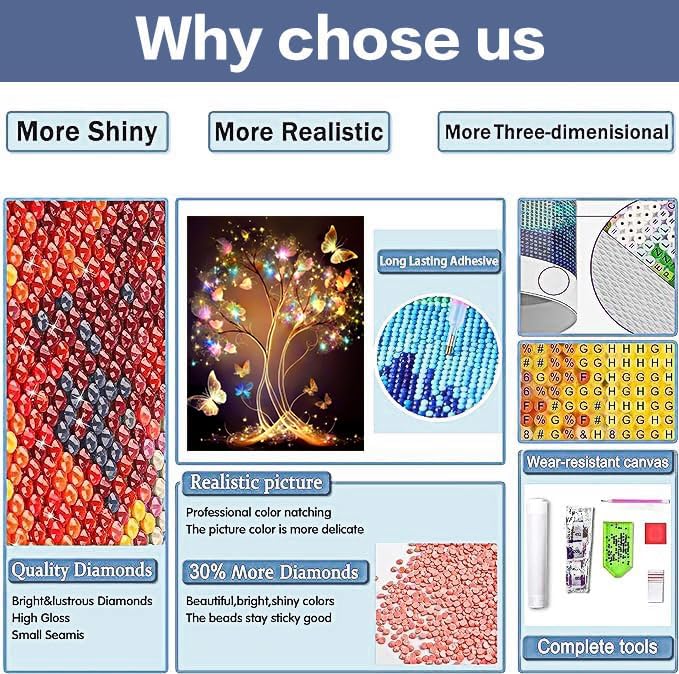 Xylogist Glitter Tree Diamond Painting Kits for Beginner 12X16Inch