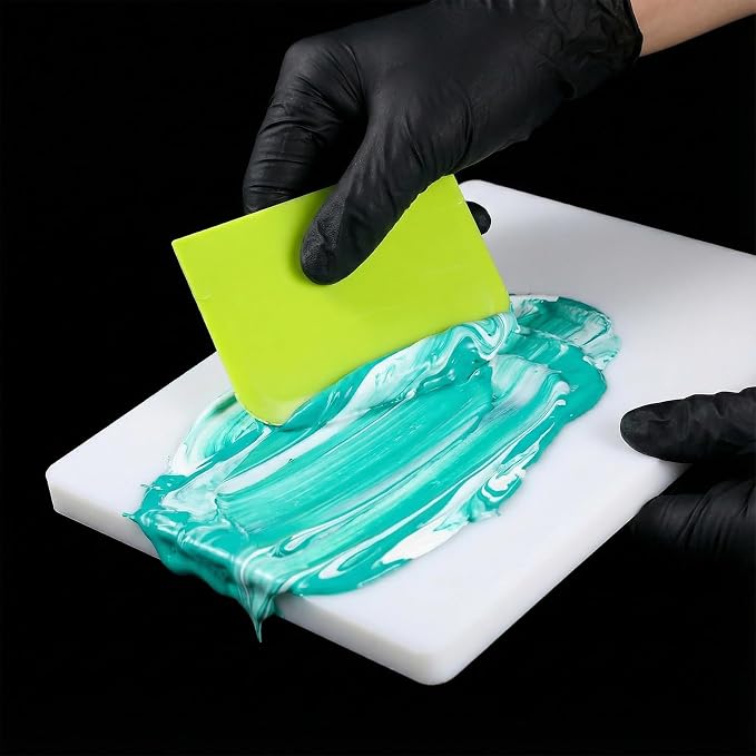 6Pcs Glue Spreader Epoxy Resin Spreader Tool Adhesive Spreaders Flexible Filler Tool Applicator Adhesive Scraper for Putty Fillers Caulk Spackling Paste Polyester Resin