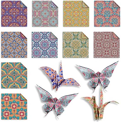 Origami Paper 6x6" Double Sided 50 Sheets 10 Colors Origami Kit,Craft Paper