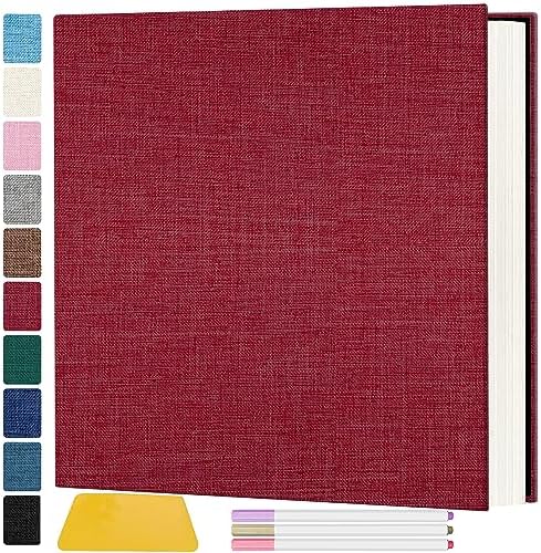 Zesthouse Large 18In Photo Album Self Adhesive 60 Pages, Scrapbook Albums with Sticky Page Holds 10x12 & 8x10 & 5X7 & 4x6 Pictures, DIY Photo Book Ideal Gift for Family Wedding Baby