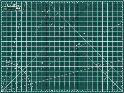 Elan Cutting Mat A2 Green, Self Healing Cutting Mat 18x24 Inch, 5-Ply Craft Board Green, Hobby Board for Crafts 18x24 Inch