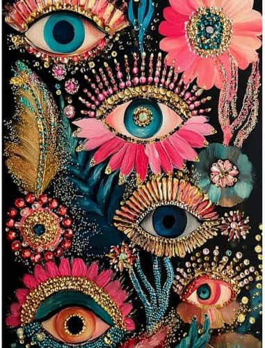 Lophomie Diamond Art Kits for Adults, 5D Evil Eye Diamond Painting Kits