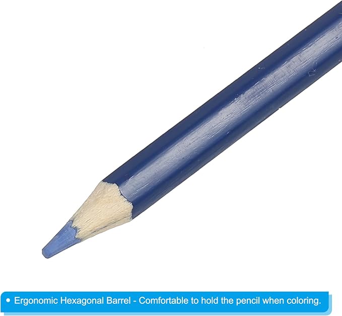 PATIKIL Watercolor Pencil, 12Pcs Water Soluble Pencils for Blending, Coloring, Sketch Drawing, Painting, Ocean Blue