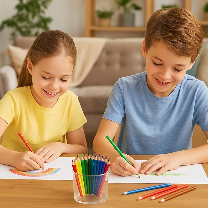 Colored Pencils Set, 24 Vibrant Pre-Sharpened Art Pencils for Adult Coloring, Sketching, Drawing, Shading, Blending, and Creative Projects