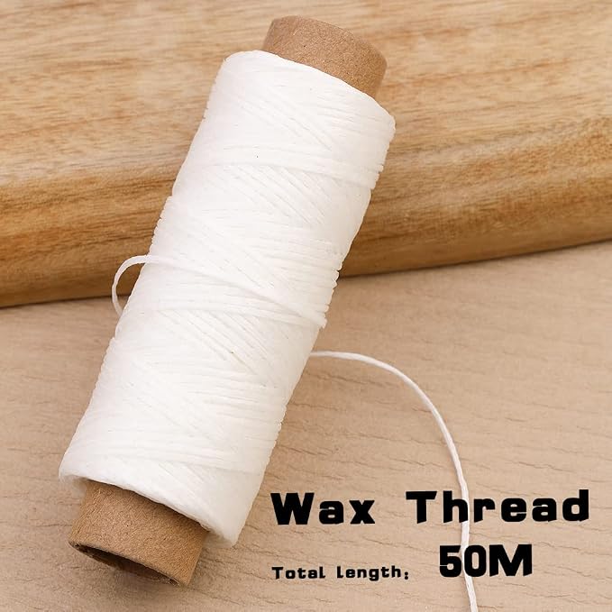 Waxed Thread 55 Yards, Leather Sewing Waxed Thread Upholstery